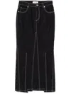 Marine Serre Crescent-moon Maxi Skirt In Black