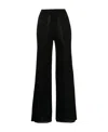 Marine Serre Crescent Moon-pattern Wide-leg Trousers In Black