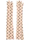 Marine Serre Crescent-moon Print Gloves In Neutrals