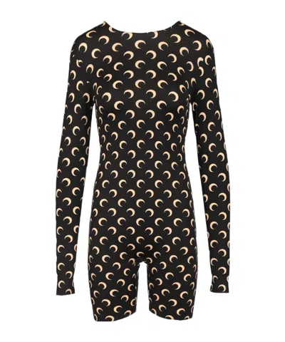MARINE SERRE CRESCENT MOON PRINT JUMPSUIT