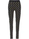 Marine Serre Crescent Moon-print Leggings In Black