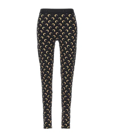 Marine Serre Crescent Moon-print Leggings In Multi