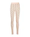 Marine Serre Moon Printed Jersey Stirrup Leggings In Nude