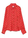Marine Serre Crescent Moon-printed Buttoned Shirt In Orange