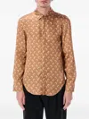 Marine Serre Crescent Moon-print Shirt In Neutrals