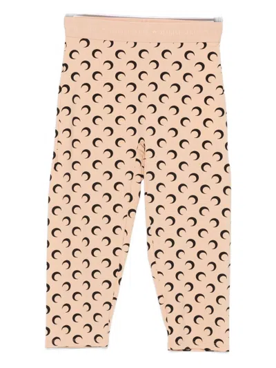 Marine Serre Crescent Moon-print Shorts In Neutral