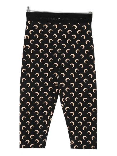 MARINE SERRE CRESCENT MOON-PRINT TROUSERS - WOMEN'S - RECYCLED ELASTANE/RECYCLED POLYAMIDE
