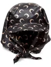 Marine Serre Black Moon Silk Veiled Cap In Black