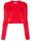 Marine Serre Brushed Sweater In Rot