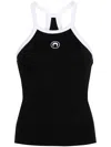 Marine Serre Ssense Exclusive Black Ribbed Tank Top