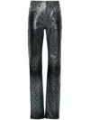 Marine Serre Moonogram Straight-leg Trousers In Grey
