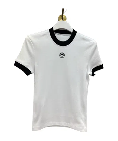 Marine Serre Crescent Pattern Short-sleeved T-shirt In White