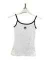 Marine Serre Moon Logo Ribbed Tank Top In White