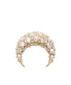 Marine Serre Crescent Embellished Earrings In Gold