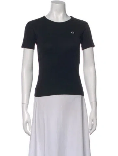 Pre-owned Marine Serre Crew Neck Short Sleeve T-shirt In Black
