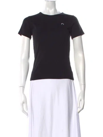 Pre-owned Marine Serre Crew Neck Short Sleeve T-shirt In Black