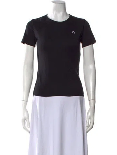 Pre-owned Marine Serre Crew Neck Short Sleeve T-shirt In Black/white