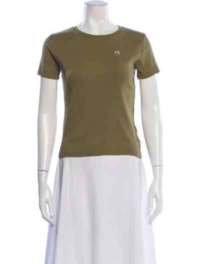 Pre-owned Marine Serre Crew Neck Short Sleeve T-shirt In Green