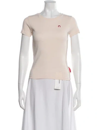 Pre-owned Marine Serre Crew Neck Short Sleeve T-shirt In Neutral