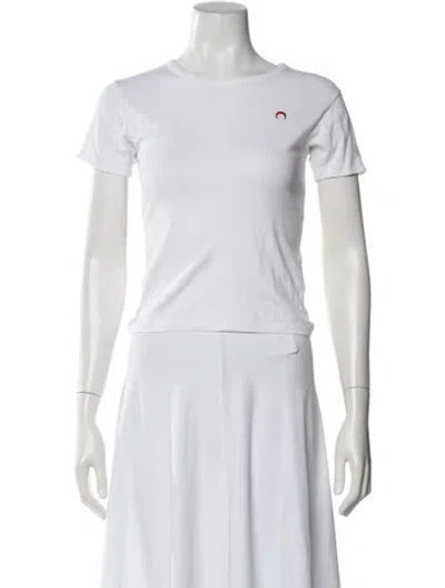Pre-owned Marine Serre Crew Neck Short Sleeve T-shirt In White