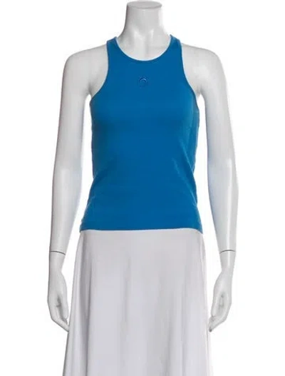 Pre-owned Marine Serre Crew Neck Sleeveless Top In Blue