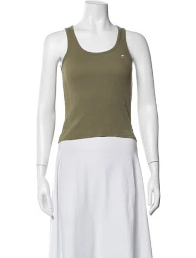 Pre-owned Marine Serre Crew Neck Sleeveless Top In Green
