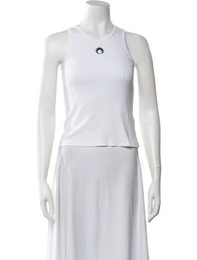 Pre-owned Marine Serre Crew Neck Sleeveless Top In Neutrals