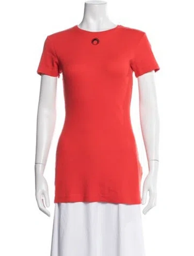 Pre-owned Marine Serre Crew Neck Sweater In Orange