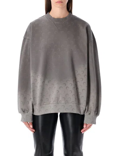 Marine Serre Crewneck Moon Degrade In Gray