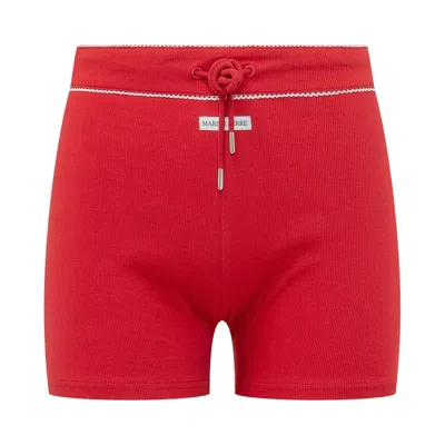 Pre-owned Marine Serre Cute 70's Mini Shorts 'red' | Women's Size S