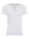 Marine Serre Trompe L Il Jewelry White Jersey Baby Fit T-shirt In White