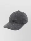 Marine Serre Moon Laser Cut Denim Baseball Cap In Gray