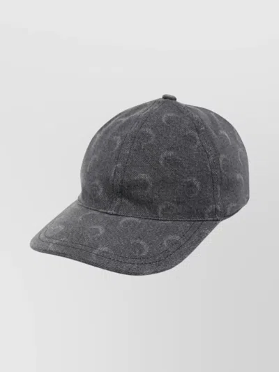 MARINE SERRE DENIM BASEBALL CAP CURVED BRIM