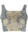 Marine Serre Regenerated Denim Top
