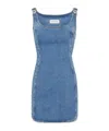 Marine Serre Denim Dress In Blue