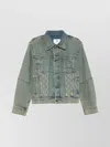 Marine Serre Denim Jacket With Collared Design And Pockets