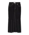 Marine Serre Crescent-moon Maxi Skirt In Black