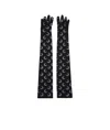Marine Serre Diamond-encrusted Knitted Long Gloves