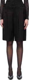Marine Serre Diamond Jacquard Cut Shorts