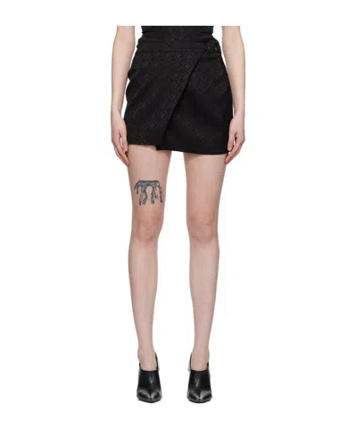 Marine Serre Diamond Miniature Skirt In Black