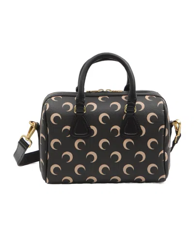 Marine Serre Double Handle Shoulder Bag In Black