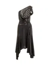 Marine Serre Regenerated Moon Draped Jersey Midi Dress