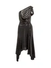 Marine Serre Regenerated Moon Draped Jersey Midi Dress