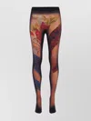 Marine Serre Recycled Draped Statue Jersey Leggings In Multi