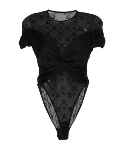Marine Serre Pendant Knitted Jumpsuit In Black