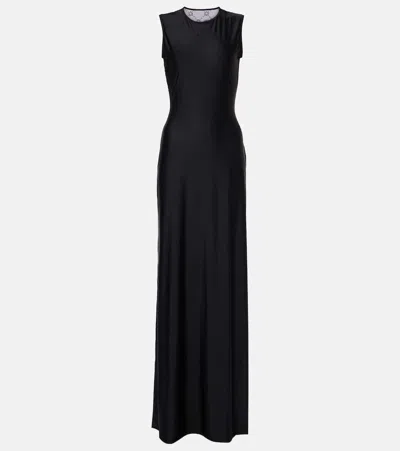 Marine Serre Draped Jersey Tank Dress In Black
