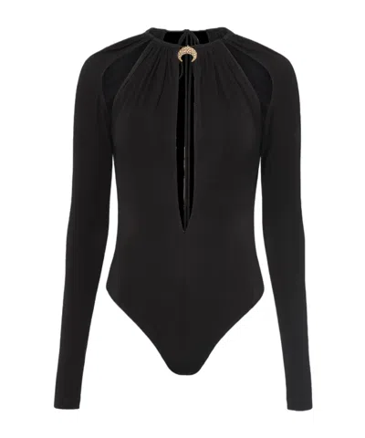 MARINE SERRE DRAPED KEYHOLE BODYSUIT