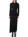 Marine Serre Asymmetric Draped Jersey Midi Dress