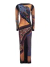 Marine Serre Women's Draped Statue Long Dress