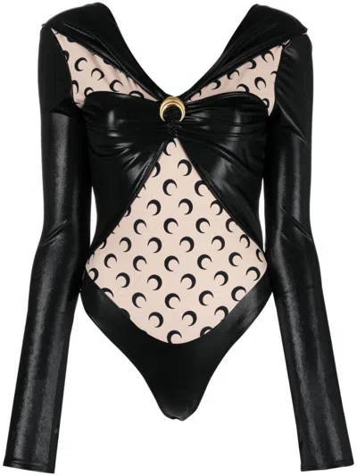 Marine Serre Draped Viscose Bodysuit